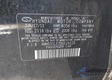 2013 Hyundai Elantra Gt из США, поврежденный, VIN KMHD35LE7DU124225